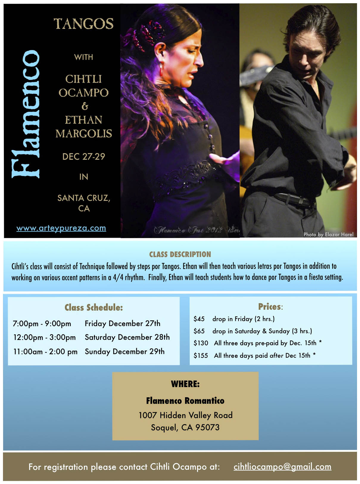 Flamenco Workshop with Cihtli Ocampo and Ethan Margolis 2013