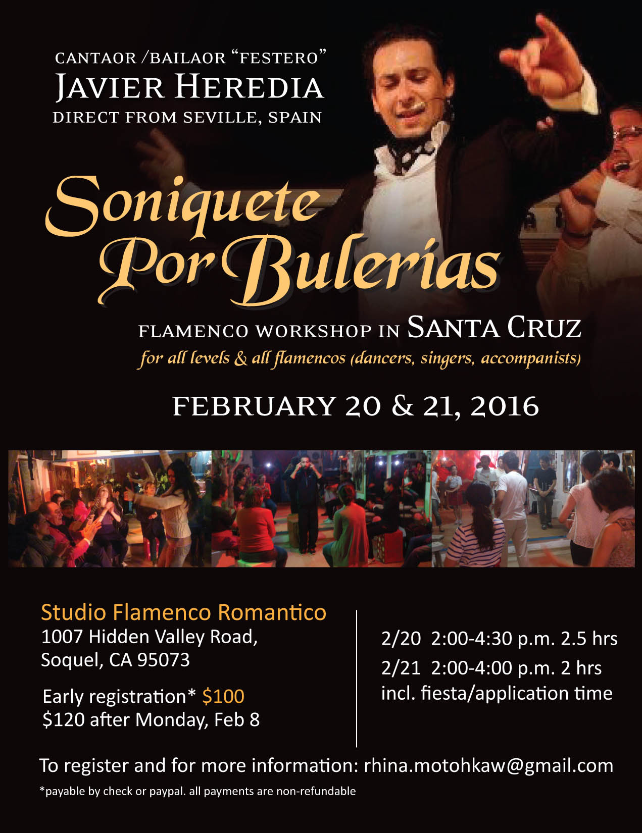 Javier Heredia Flamenco Workshop Santa Cruz 2016