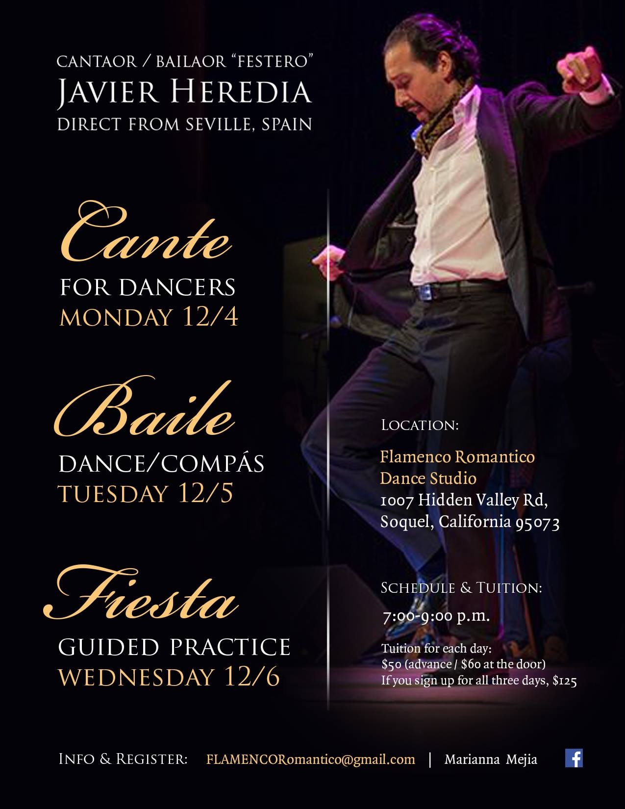 Javier Heredia Flamenco workshop 2017