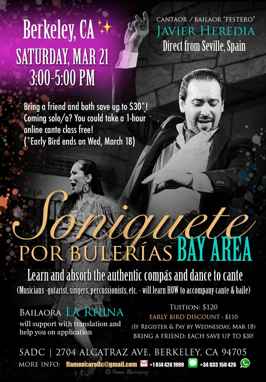 20260321 Javier Heredia one-day masterclass on compas cante baile